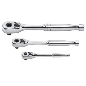 GearWrench 3-Piece, 45 Tooth Quick Release Teardrop Ratchet Set
