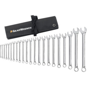 GearWrench 22-Piece, 12-Point Long Pattern Combination Wrench Set, Metric, 1/Each