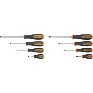 GearWrench 8-Piece Dual Material Screwdriver Set, Orange
