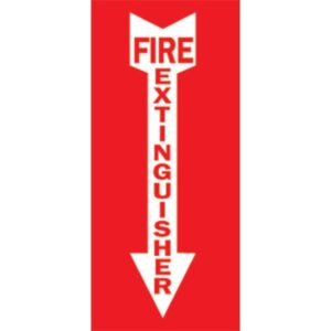 Brady "Fire Extinguisher" w/ Arrow Vinyl Sign