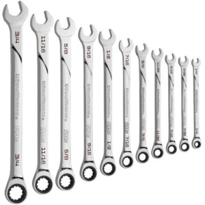 GearWrench 11-Piece, 120XP Universal Spline XL Ratcheting Combination Wrench Set, SAE