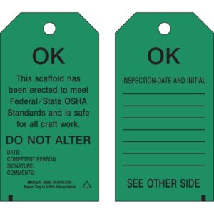 Brady Standard Scaffold Status Tags