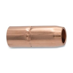 MIG Gun Nozzle, Flush, 5/8 in Bore, Miller Style, Copper