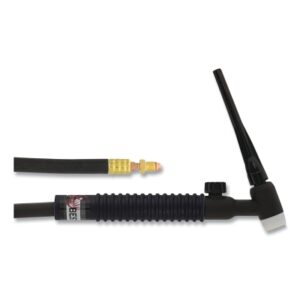 17V TIG Torch Package, Air Cooled, 150 A, Rigid Head with Valve, 1-Pc 12.5 ft Cable, Rubber