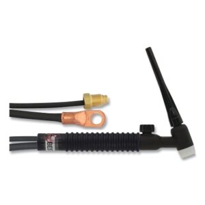 17V TIG Torch Package, Air Cooled, 150 A, Rigid Head with Valve, 2-Pc 25 ft Cable, Vinyl