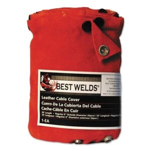 Cable Cover with Snaps, 20 ft x 4 in, Large, Leather
