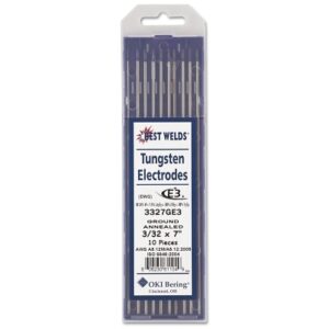 E3 Tungsten Electrode, 7 in, Size 3/32
