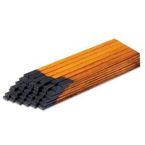 DC Air Carbon Arc Gouging Electrodes, 3/8 in x 5/32 in dia x 12 in L, Flat