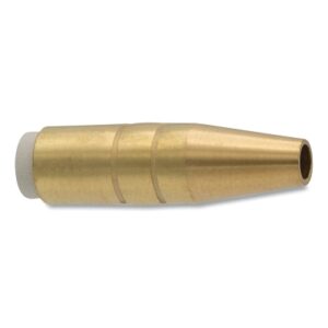 MIG Gun Nozzle, 3/8 in Bore, Brass, Bernard Style, Tapered