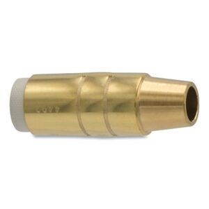 MIG Gun Nozzle, 9/16 in Bore, Brass, Bernard Style, Heavy-Duty, Insulated