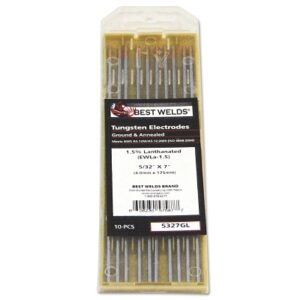 Tungsten Electrode, 1.5% Lanthanated, 3 in, Size 1/16