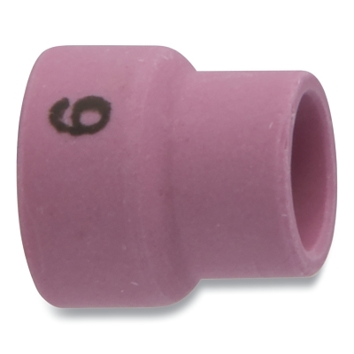 Alumina Nozzle TIG Cup, 3/8 in, Size 6, For Torch 24, 24W, Standard, 5/8 in