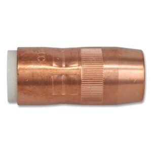 Centerfire Style MIG Gun Nozzle, 3/4 in Bore, Flush, Copper