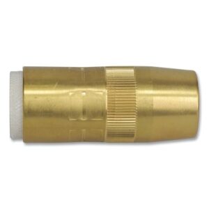 Centerfire Style MIG Gun Nozzle, 3/4 in Bore, 1/8 in Recess, Brass