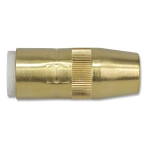 Centerfire Style MIG Gun Nozzle, 5/8 in Bore, 1/4 in Recess, Brass