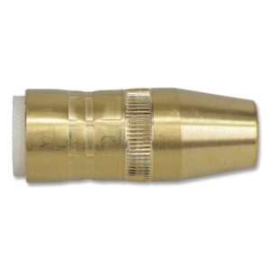 Centerfire Style MIG Gun Nozzle, 1/2 in Bore, 1/8 in Recess, Slim, Brass