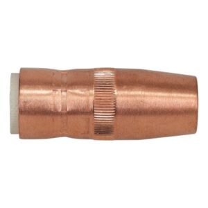 Centerfire Style MIG Gun Nozzle, 1/2 in Bore, 1/8 in Recess, Slim, Copper