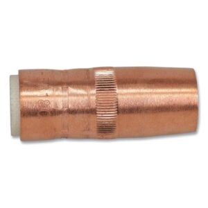Centerfire Style MIG Gun Nozzle, 5/8 in Bore, 1/8 in Recess, Slim, Copper