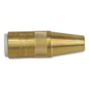Centerfire Style MIG Gun Nozzle, 3/8 in Bore, Flush, Slim, Brass