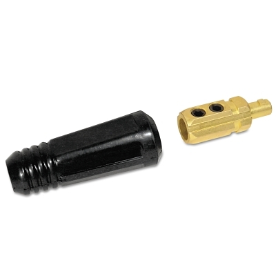 Dinse Style Cable Plug and Socket, Female, Ball Point Connection, #2-#6 Cap
