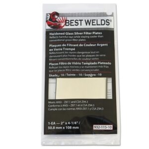 Glass Silver Mirror Filter Plate, Silver/10, 2 in x 4.25 in, Glass