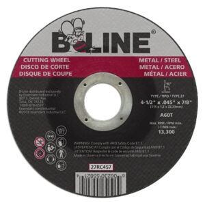 Depressed Ctr Cutting Wheel, 4-1/2 in dia, 0.045 in Thick, 7/8 in Arbor, 60 Grit
