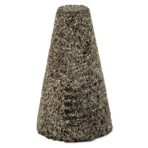 Plug, 1-1/2 in dia, 2-1/2 in Thick, 5/8 in-11 Arbor, 24 Grit, Alum Oxide, T18