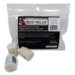 Lube Pad, Plain, White, Clip Included, 6 EA/PK
