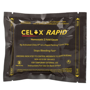 Celox Z-Fold Rapid Blood Clotting Gauze, 5'' x 3", 100/Case