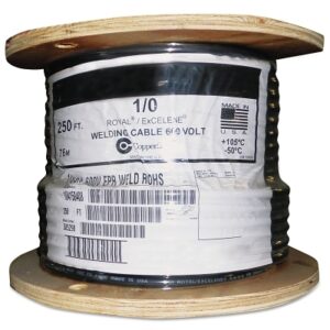 Welding Cable, 1/0 AWG, 25 ft, Black