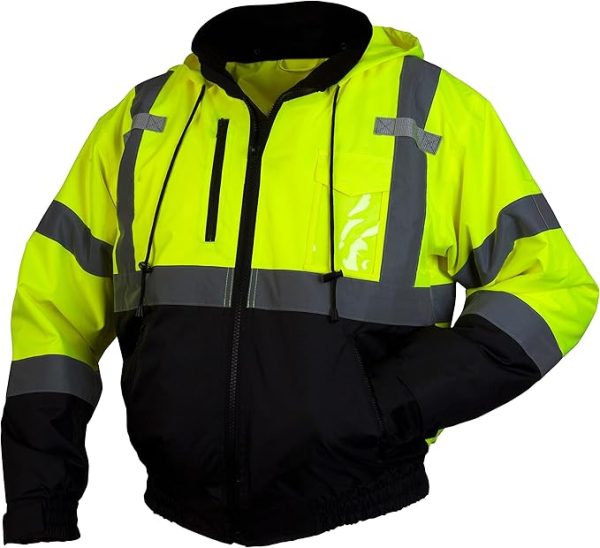 Type R Class 3 Black Bottom Bomber Jacket, with Zip-Out Fleece Liner ...