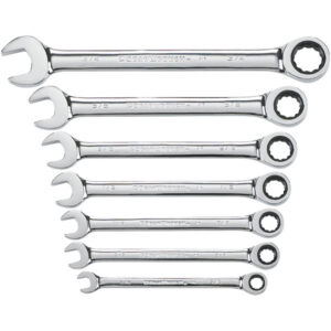 GearWrench 7-Piece, 12-Point Ratcheting Combination Wrench Set, SAE, 1/Each