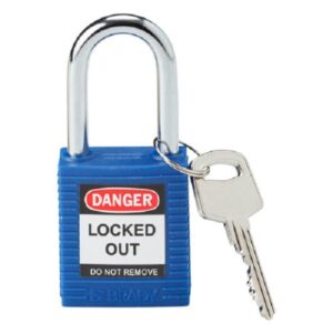 Brady Safety Padlock, Blue, 1/Pkg