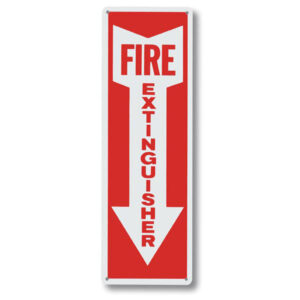 Brady “Fire Extinguisher” w/ Arrow Aluminum Sign
