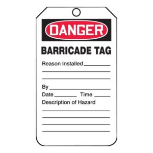 ACCUFORM OSHA DANGER STATUS ALERT BARRICADE TAB104LTP0