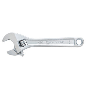 Crescent Chrome Adjustable Wrench, 6", 15/16" Jaw Opening, 1/Each