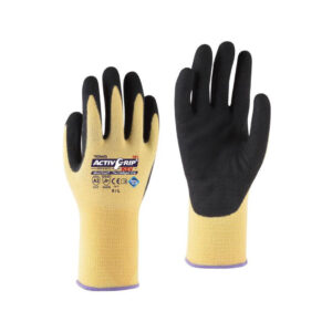 TOWA ACTIVGRIP ADVANCE-KEV 13 GAUGE, KEVLAR SHELL, BLACK MICROFINISH NITRILE PALM COATING, ANSI CUT LEVEL A2