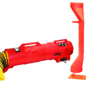 Air Systems International Confined Space Fan Kit With CVF-8AC Fan, 6' Duct Canister, 25' Duct Saddle Vent, 90 Degree Elbow And Universal Mount