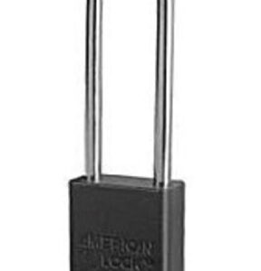 American Lock Black 1 12" X 34" Aluminum 5 Pin Safety Lockout Padlock With 14" X 3" X 34" Shackle (Keyed Differently)