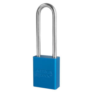 American Lock Blue Anodized Aluminum 5 Pin Tumbler Padlock Boron Alloy Shackle