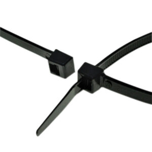 ACT Impact-Resistant Heat Stabilized Cable Ties, 7", Black, 100/Bag