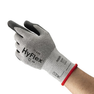 Ansell Size 8 HyFlex 13 Gauge Nylon Lycra Glass Fiber And DSM Dyneema Cut Resistant Gloves With Polyurethane Coated Palm