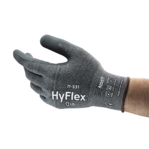 Ansell Size 7 HyFlex 18 Gauge INTERCEPT Technology Cut Resistant Gloves With Nitrile Coated Palm And ANSELL GRIP TECHNOLOGY