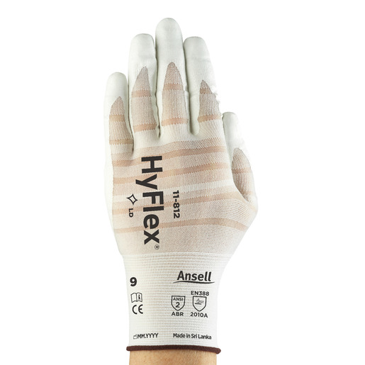 Ansell Size 8 HyFlex Foam Nitrile Work Gloves With Ultrathin Nylon And Spandex Liner And Knit Wrist