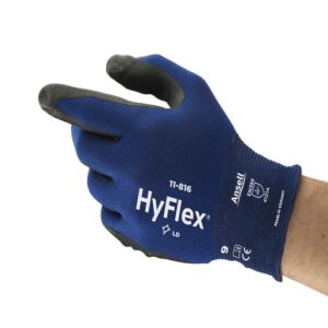 Ansell Size 6 HyFlex Foam Nitrile Coated Work Gloves With Nylon And Spandex Liner And Knit Wrist