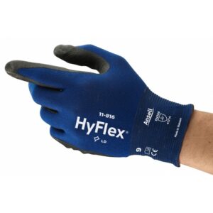 Ansell Size 9 HyFlex Foam Nitrile Coated Work Gloves With Nylon And Spandex Liner And Knit Wrist