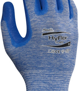 Ansell Size 6 HyFlex 15 Gauge And Medium Weight Nitrile Work Gloves With Blue Nylon Liner And Knit Wrist