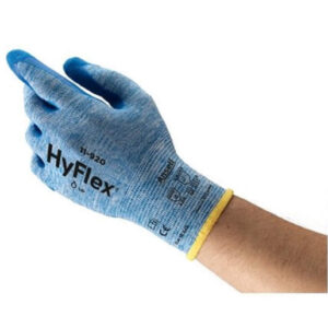 Ansell Size 8 HyFlex 15 Gauge And Medium Weight Nitrile Work Gloves With Blue Nylon Liner And Knit Wrist