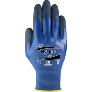 Ansell Size 8 HyFlex 18 Gauge Nitrile 34 Dip Coated Work Gloves With Nylon And Spandex Liner And Knit Wrist