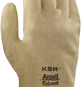 Ansell Size 9 KSR Light Weight Vinyl Work Gloves With Tan Interlock Cotton Liner And Slip-On Cuff